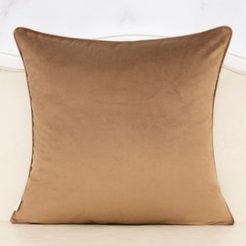 Alerfa Green Brown Floral Throw Pillow Cover 18 x 18 Inch Cut Velvet Sqaure Luxury Decorative Pillow Cover for Couch Living Room Bedroom