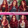 99j Burgundy Lace Front Wigs Human Hair 250% Density 13x6