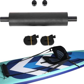Gaderth Kayak Foot Braces, Universal Adjustable Kayak Foot Pegs, Lightweight Boat Foot Rest with 2 Straps, Cushion Pedal for Inflatable Boats Kayaks Black
