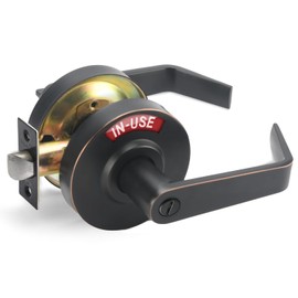 MrArm Privacy Indicator Lock, Large Grade 2 Commercial Door Handle, Bathroom Door Handle Perfect for Public Restrooms Including Restaurants, Hospitals, Medical Offices, Oil Rubbed Bronze