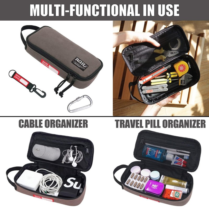 Rough Enough Small Tool Bag Pouch Canvas Portable Box Organizer