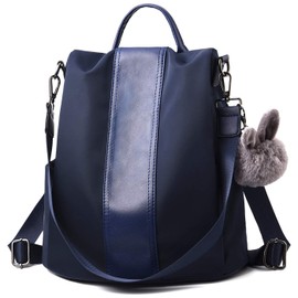 Barwell Women Backpack Ladies Rucksack Waterproof Nylon School bags Anti-theft Dayback Shoulder Bags, Navy