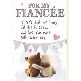 Fiancée Birthday Card, Nice Words Birthday Card Fiancee, Fiance Birthday Card, Happy Birthday Fiancée Birthday Card, Greetings Card, 159x235mm, ZXW7060