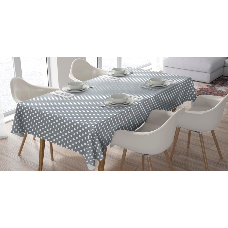 Oilcloth Tablecloth Washable Square 140 x 180 cm Light Grey