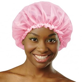 DONNA Satin Sleep Cap for Women Black Women Hairstyles Shower Cap for Women Bonnet Satin Bonnet for Sleeping1pc Large (Light Pink)