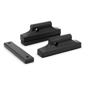 EHDIS Pack of 2 Car Mounting Magnets with Magnetic Protective Base, Strong Magnets for Car Foiling, Fridge, Magnetic Board, Showcases, Car Wrapping, Black