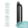 Purife 12'' Black Heavy Duty Metal Gate Handles 2 Pack,