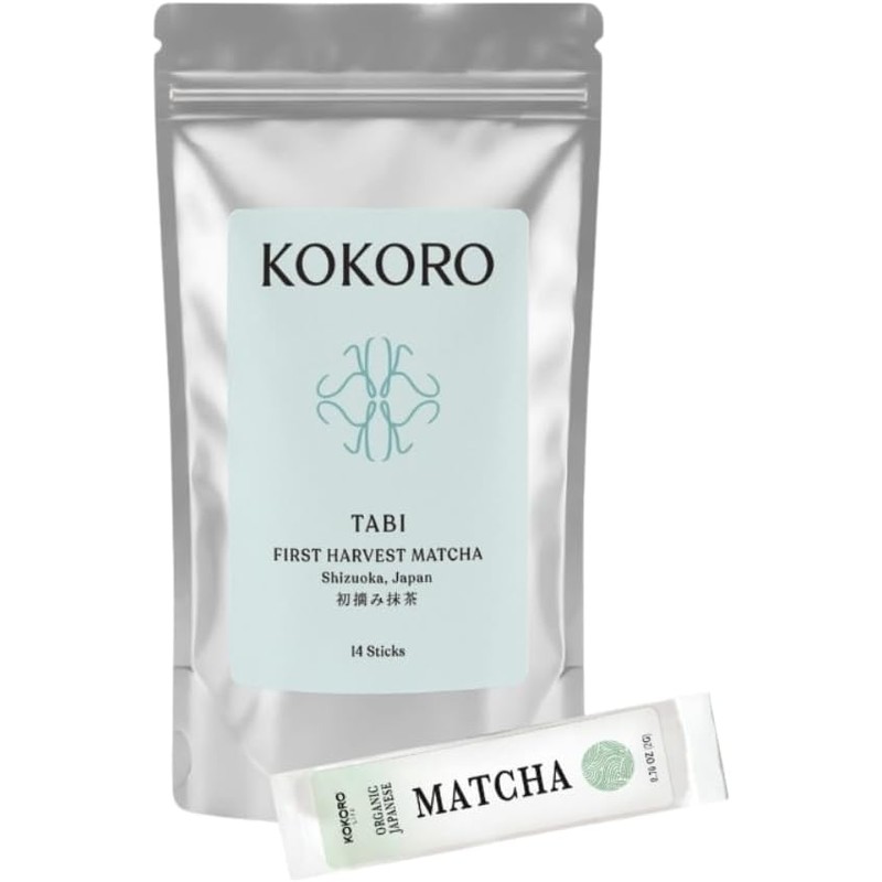 KOKORO LIFE - Tabi Shizuoka Matcha Sticks 14 Sobres Individuales,