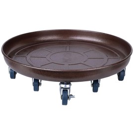 SIAMO Plant Caddy with Wheels Plant Dolly Rolling Large Metal Heavy Duty Plant Stand with Wheels Moveable Planter Saucer Pot Mover for Indoor Outdoor Use 18inches Copper