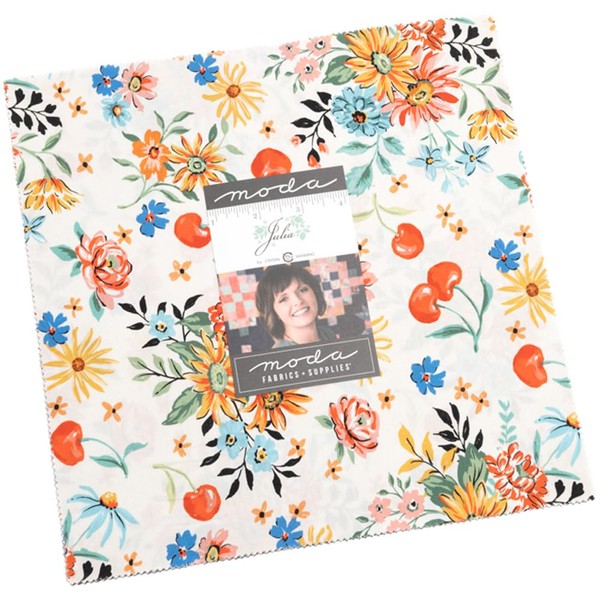 Julia Layer Cake®, 42-10" Precut Fabric Quilt Squares by Crystal