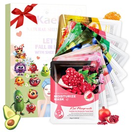 CAKAILA 8 Pack Face Sheet Mask Skincare,Hydrating Face Mask For Sensitive Skin,Moisturize,Soothing,Nourish for All Skin Types,Natural Spa Party Facial Mask Skincare Set for Women Men Girls