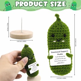 Meanju Positive Potato, Pocket Hug Positive Sour Cucumbers, Small Hug Pocket Hug Cucumbers Lucky Charm, Creative Plush Plushie, Courage Gift, Lucky Charm Best Friend