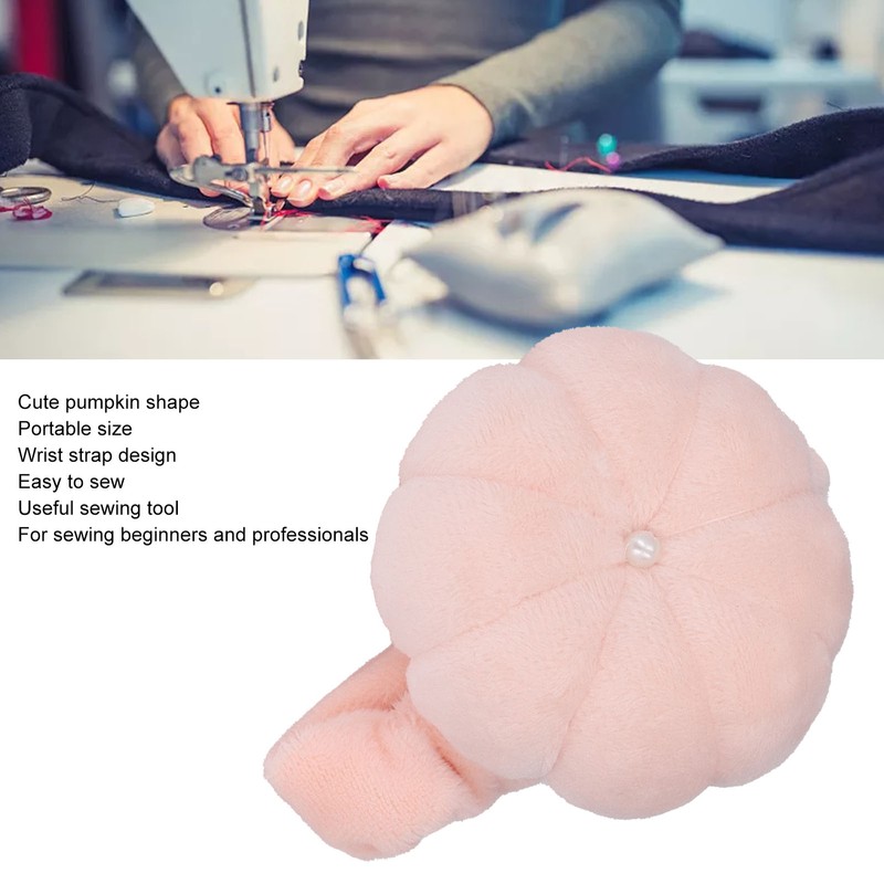 2 PCS Pin Cushion Pumpkin Shape Wrist Strap Design Portable