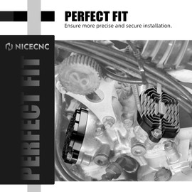 NICECNC NICECNC Finned Aluminium Valve Covers Compatible with Suzuki DR650S 1996-2024, Compatible with Suzuki DR650SE 1996-2024, Black