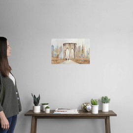 CANVAS ON DEMAND Brooklyn Bridge Walkway Wall Decal, Artwork