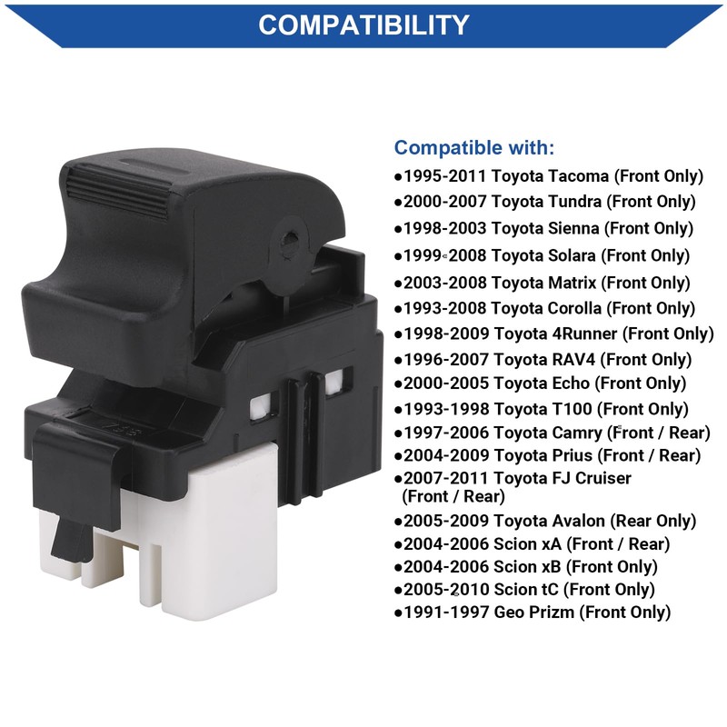 Obaee Power Window Switch Button Front Rear Passenger Side Compatible