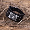 HAQUIL Viking Bracelet for Men - Runes Wolf Paw Print