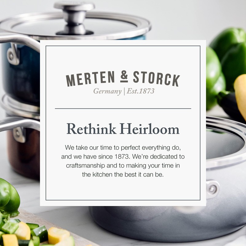 Merten & Storck European Crafted Steel Core Enameled Cookware, 1.4QT