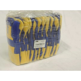 PIP 78-7863B/XL Blue Leather Palm Glove, Yellow Fabric Back, Size XL, 12/box