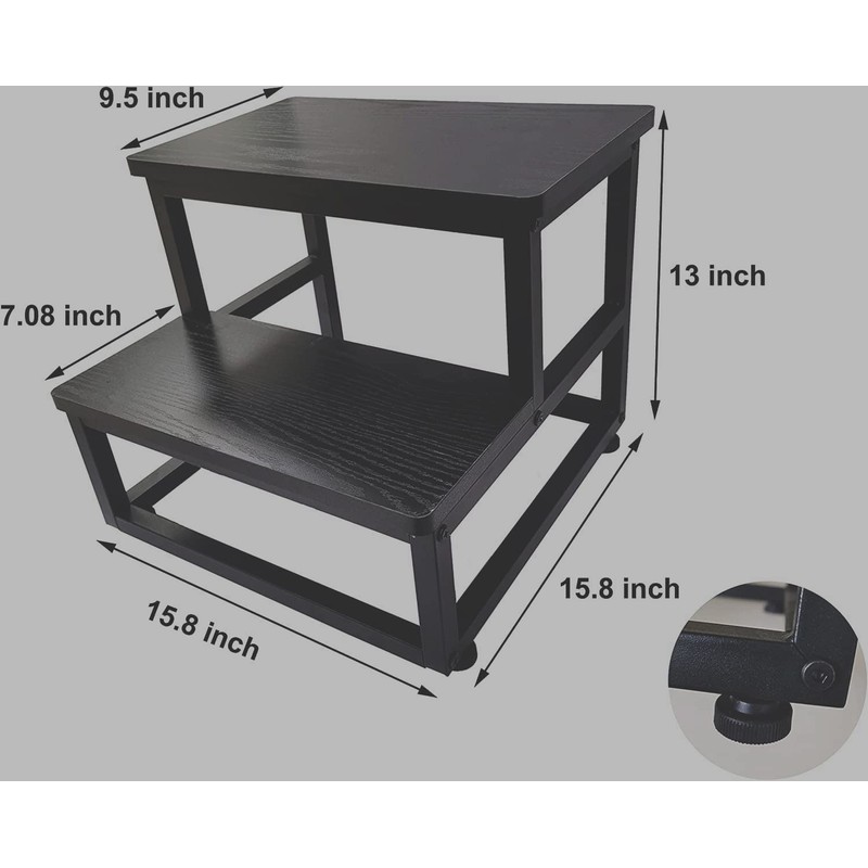 YAKANJ Step Stools for Adults Kids, Heavy Duty Sturdy Metal