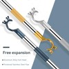 Retractable Long Pole with Hook Telescoping Closet Pole 33"-56" Adjustable