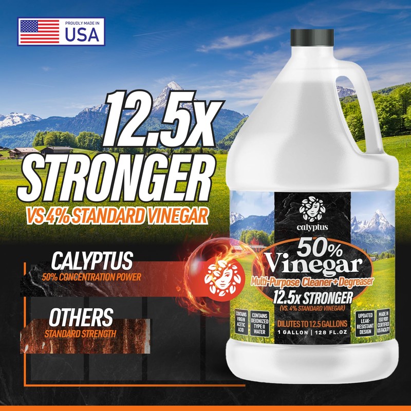 Calyptus 50% Pure Concentrated Vinegar | Maximum-Performance (12.5X) Power |