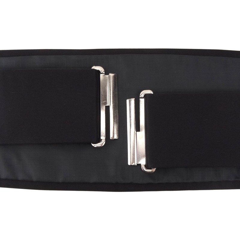 TigerTie Cummerbund Pocket Square Satin Bow Tie Plain Sash Waistband,
