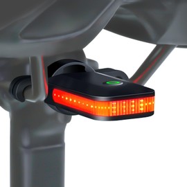 RAVEMEN CL01 Bike Tail Light, 300° Wide-Angle Rear Bicycle Light for Night Riding, Saddle Mount Bike Taillight Safety Accessories with Auto On/Off, Brake Sensing, 5 Modes, IPX6 Waterproof