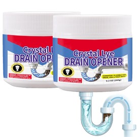 Desatascador de Drenaje Profesional en Polvo, 2 Piezas, Abridor de Tuberías Potente con Agua Caliente, Elimina Cabello, Grasa y Residuos, Apto para Cocina, Baño y Fregadero