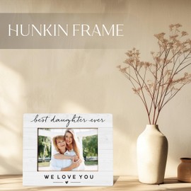 HUKINE Daughter Gifts Frame 5x7, Best Daughter Ever Gifts for Birthday Christmas from Mom Dad Mother Father, Daughters Gift Picture Photo Frames for Tabletop Desk Decor