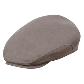 Sterkowski Model Derby | 100% Linen Flat Cap for Men and Women | Airy Summer Classic Newsboy Cap, Medium Gray, 6 7/8