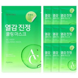 Dewytree AC 열감 진정 마스크 10매 (민감 피부 케어 / 진정) AC Heat Relief Soothing Mask 10 Sheets (Sensitive Skin Care / Soothing)