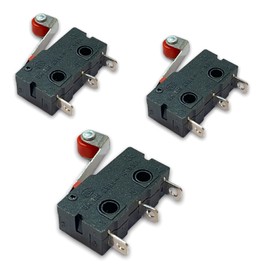 Micro Micro Switch Limit Switch Position Switch with Roller Lever Close Button Door Window Alarm 250V 5A SPDT 3 Pin Pack of 3