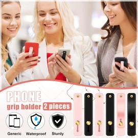 Weewooday 6 Pieces Phone Grip Holder Cell Phone Grip Strap Telescopic Phone Finger Strap Stand Universal Finger Kickstand for Most Smartphones (Vibrant Colors)