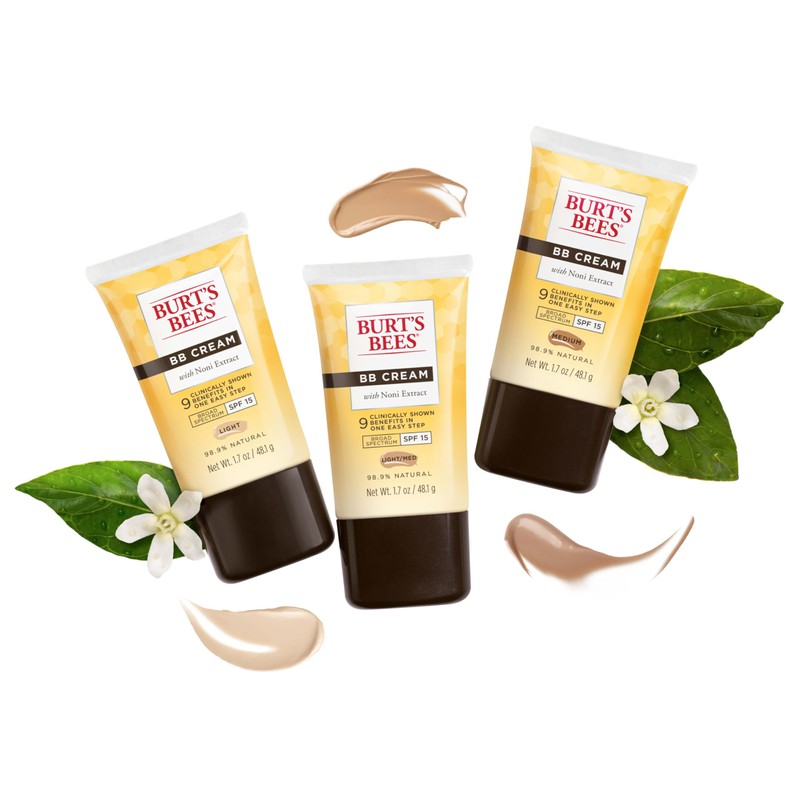 Burt's Bees BB Cream With SPF 15, Broad-Spectrum Sunscreen Tinted