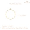 BEADNOVA Wine Glass Charm Rings 120pcs Gold Plated 25mm Beading