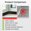 Flexible Baseboard Molding Trim 3 Inch(W) x 40 Feet(L) Self