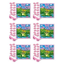 Beistle S66670AZ6 Kiss The Frog Party 6 Games, 18.5" x 18.5", Multicolored