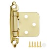 20 Pack 10 Pair Gold Cabinet Hinges - 1/2 inch