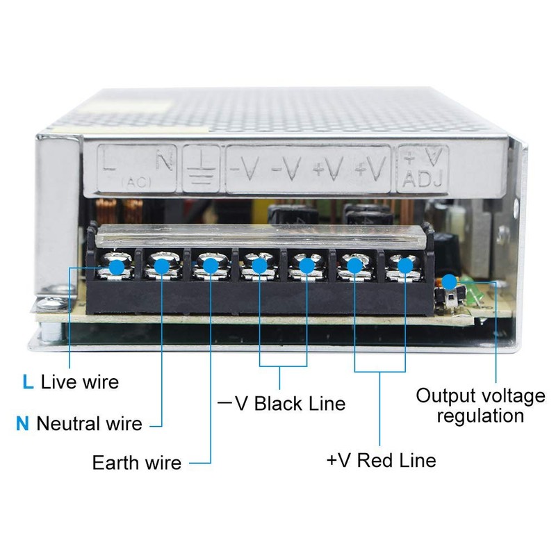 inShareplus 24V 8.5A 200W, DC Universal Regulated Switching Power Supply,