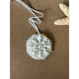 Handmade Sailor's Valentine Ornament, Seashell Art Hanging Ornament, Display Shell Art