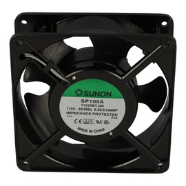 SP100A-1123XBT.GN SUNON FAN, AXIAL, 120 x 38 mm, 115 V AC, BAR BEARING, SUPER HIGH SPEED, 2820/3150 RPM, TERMINALS