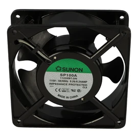 SP100A-1123XBT.GN SUNON FAN, AXIAL, 120 x 38 mm, 115 V AC, BAR BEARING, SUPER HIGH SPEED, 2820/3150 RPM, TERMINALS
