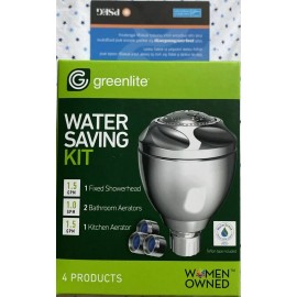 Greenlite New Greenlite Water Saving Low-Flow Fixed Silver Tone Shower Head 1.5 GPM