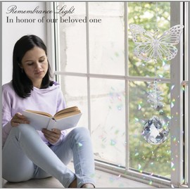 Memorial Gifts - Sympathy Gifts for Loss of Loved One, Bereavement Gift Idea 40mm Crystal Ornament Suncatcher, Rainbow Maker Miscarriage Remembrance Funeral Grief Gift for Loss of Mom Dad Husband Son