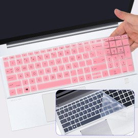 2PCS Keyboard Cover Skin for HP Probook 450 G8 G9 G10 15.6" Notebook, Probook 455 G8 G9 G10, HP Probook 650 G8,HP Zbook Power G8 G9 15.6" Keyboard Skin(NOT fit Probook 450 455 650 G5 G6 G7),Pink+Clear