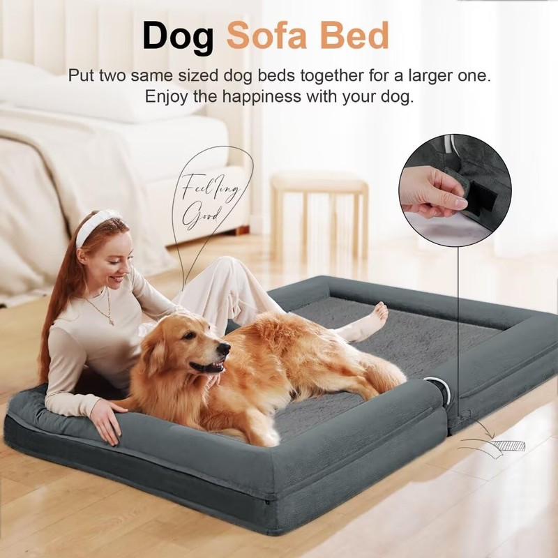 Large Dog Bed Orthopedic Washable: Beds Bolster XL Bed Big