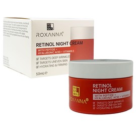 Roxanna Retinol Cream for Face 50ml – Anti Wrinkle Cream Retinol Moisturizer - Retinol Face Cream and Deep Skin Anti Aging Cream Best Night Cream for Women, with peptide, hyaluronic acid, vitamin e
