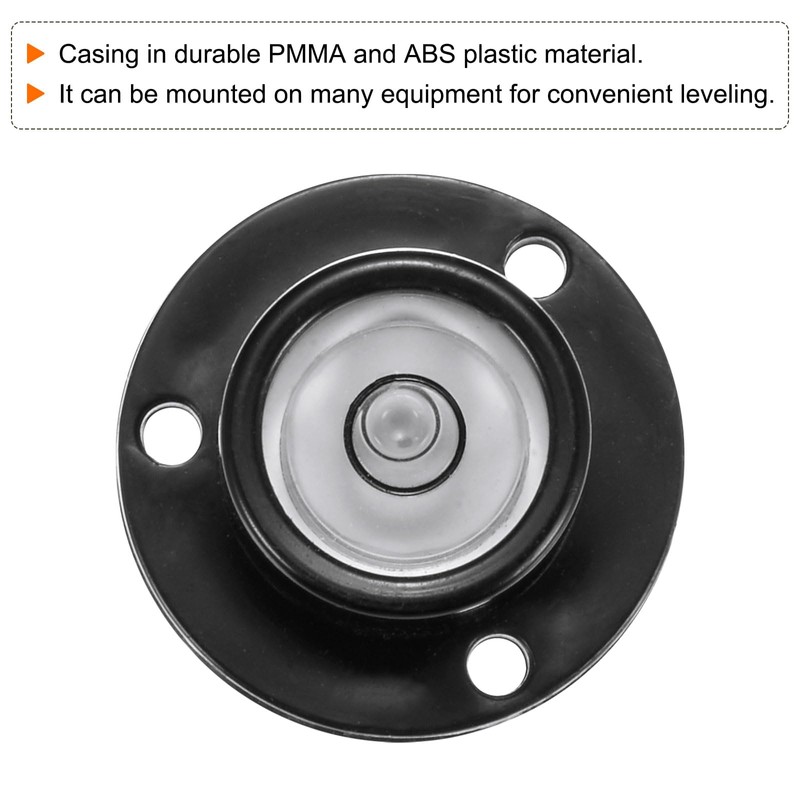 sourcing map Round Bubble Level 28x13mm Mini Circular Bullseye Spirit