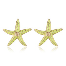 EVER FAITH Starfish Earrings Enamel for Women Beach Ocean Sea Star Fish Summer Jewelry Gifts for Ocean Lovers, Enamel